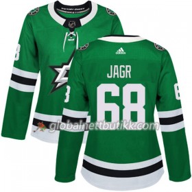 Dallas Stars Hockeydrakt Jaromir Jagr 68 2017-2018 Kelly Grønn Adidas Authentic - Dame